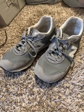 New Balance Kids Gray Mesh & Suede Sneakers